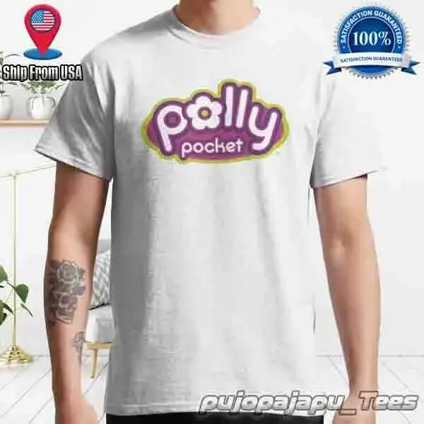 New Item polly pocket American Funny Logo Men's T-Shirt Size S-5XL