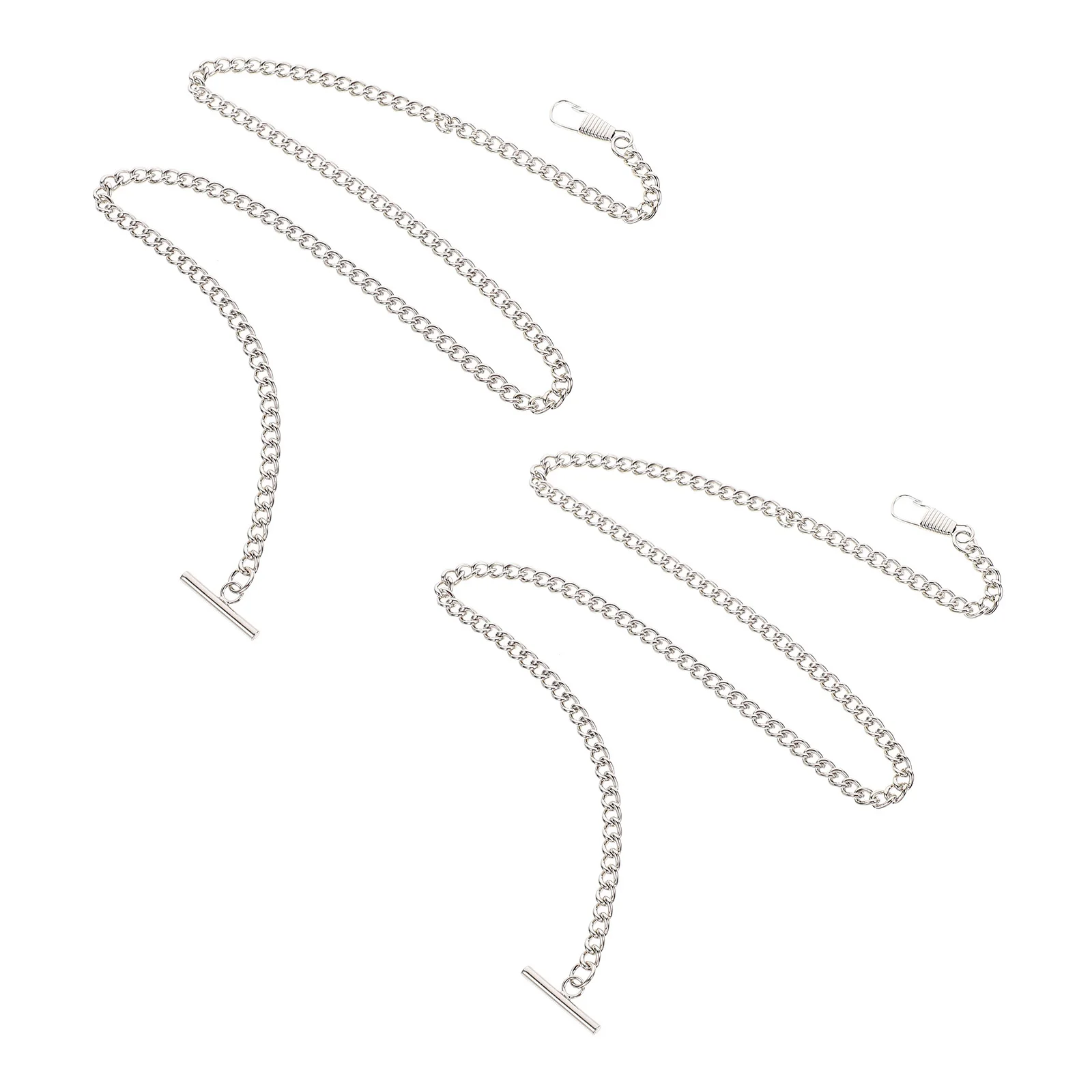 

2Pcs Pocket Watch Chain Iron Durable Fashion Jeans Belt Chain Multi-Function Hanging Clothing Accessories Pocket Watch Accessory