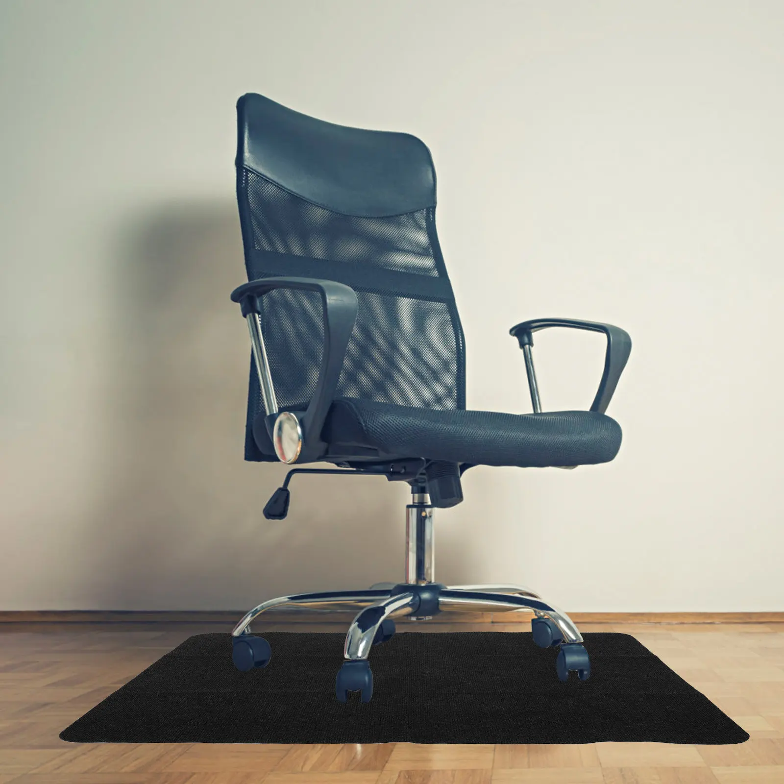 Office Chair Mat Polyester Noise-Reducing Non-Slip Floor Protector Mat Cuttable Self-Adhesive for Gaming Desk Computer Chair