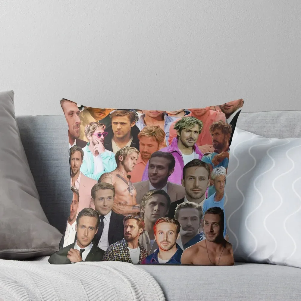 Ryan Gosling Photo Collage Throw Pillow christmas supplies Christmas Covers Luxury Pillow Cover Pillow