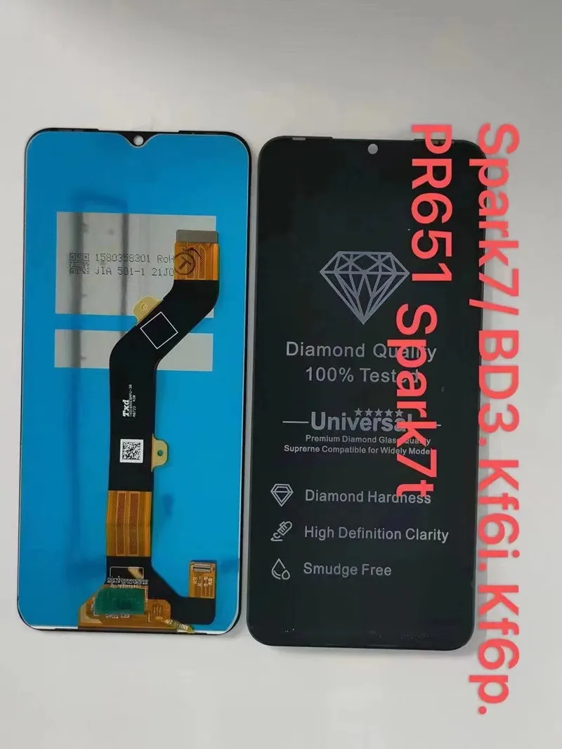 Original Test New For Tecno Spark 7 Infinix Hot 10i Smart 5 Pro X659B, PR652C Lcd Dispaly With Touch Screen Assembly Replacement