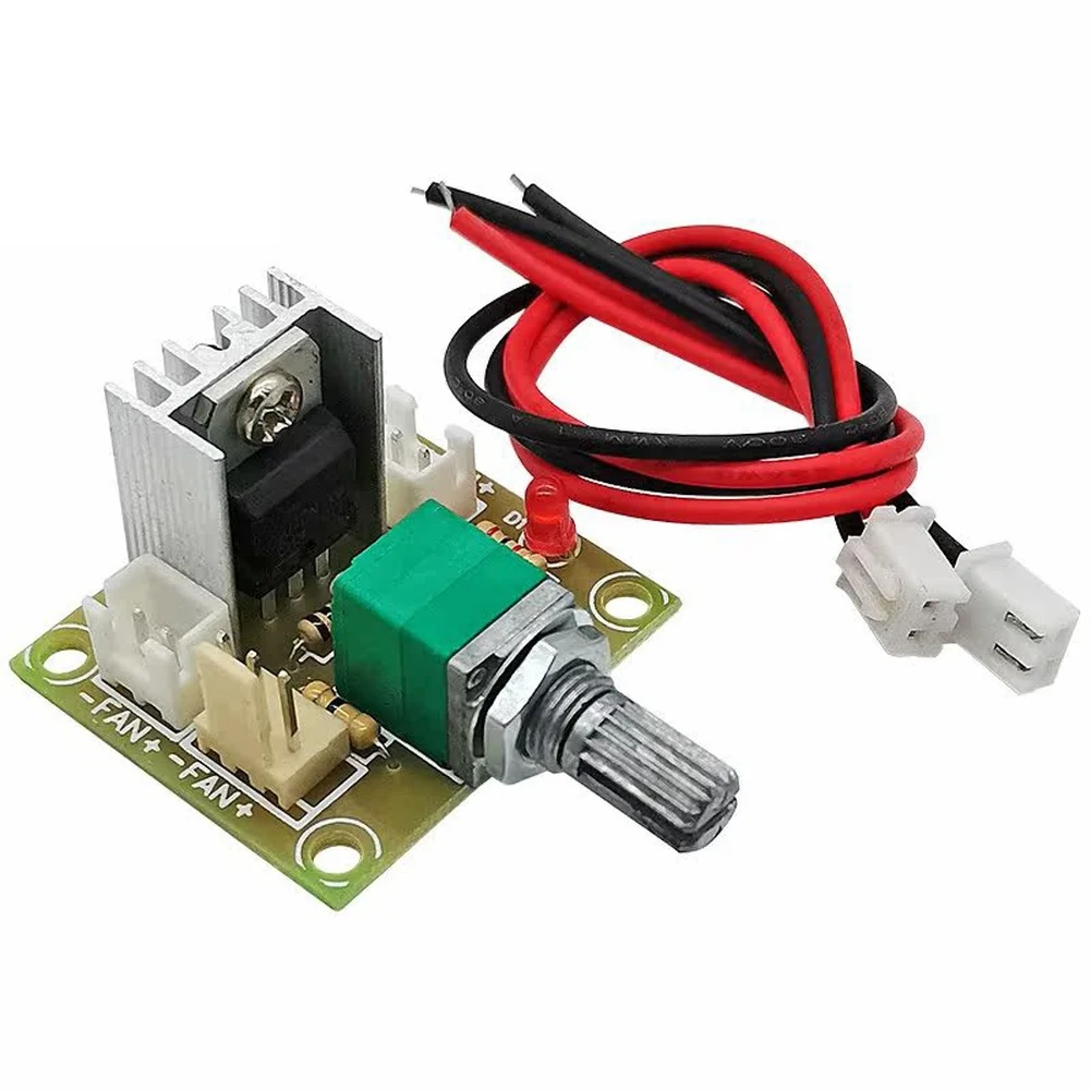 1pc LM317 DC Fan Speed Controller Module Adjustable Voltage Regulator 1.25V To 12V For Electrical Equipment Easy Installation