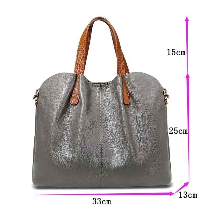 2024 Fashion natural cow leather Women\'s Tote Shoulder bags Brand Soft Genuine Leather Handbag Female Messenger Crossbody bag