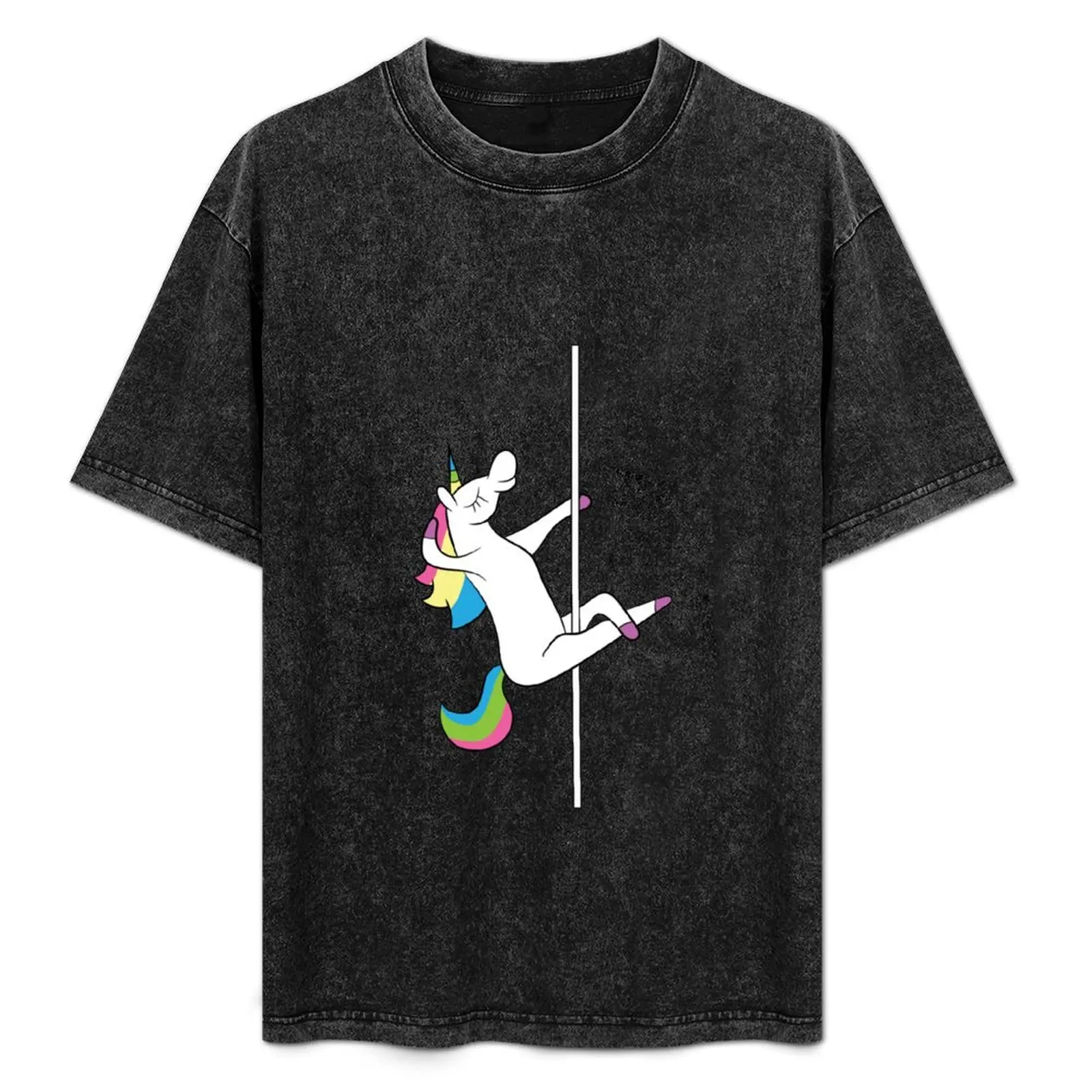 Pole Dance - unicorn dancing on the pole T-Shirt baggy shirts Blouse mens funny t shirts