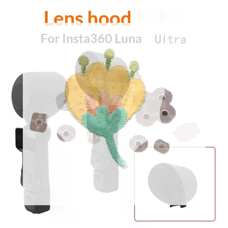 1Pcs Lens Hood Cap Outdoor Photography Light Blocking Scratch Protection Cover For Luna Ultra For Insta360