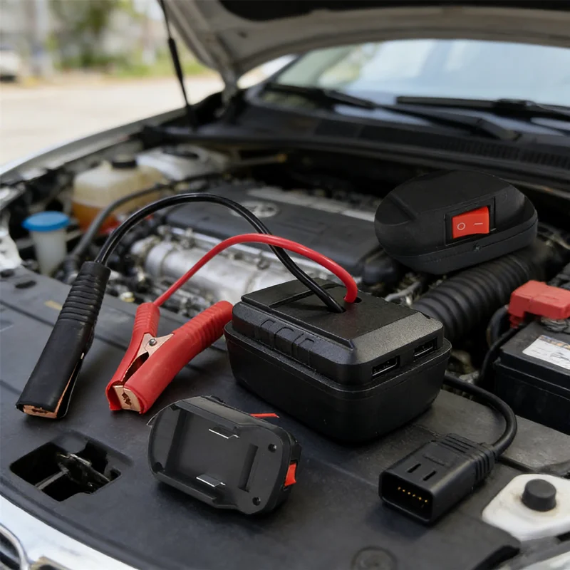 2026 NEW Multi-Function 21V Jump Starter​ - Car Battery Booster with Dual USB, Emergency Start-up Kit, Portable Ignition Adapter