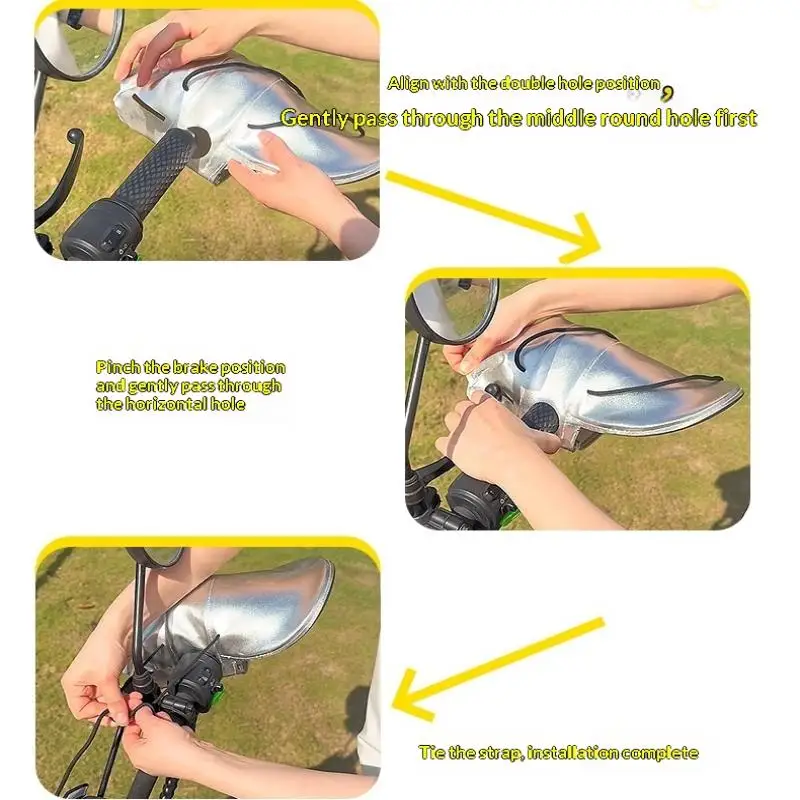 Scooter-Lenkerhandschuhe aus Premium-Silberleder, sonnenfest, wasserdicht, 3D-Unterstützung für Scooter-Touren im Freien – Detail 13