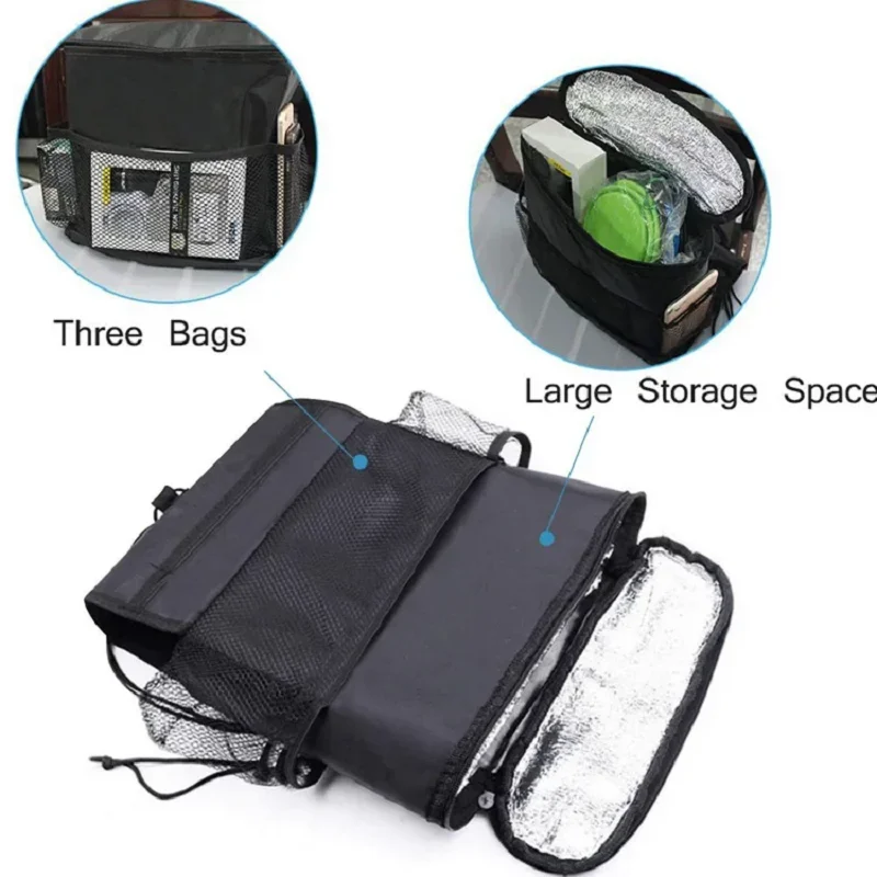 Car Back Seat Organizer Storage Bag Car Hanging Bag Multi-Pocket Auto Car Storage Tissue Box Interior Accessory Stowing Tidying