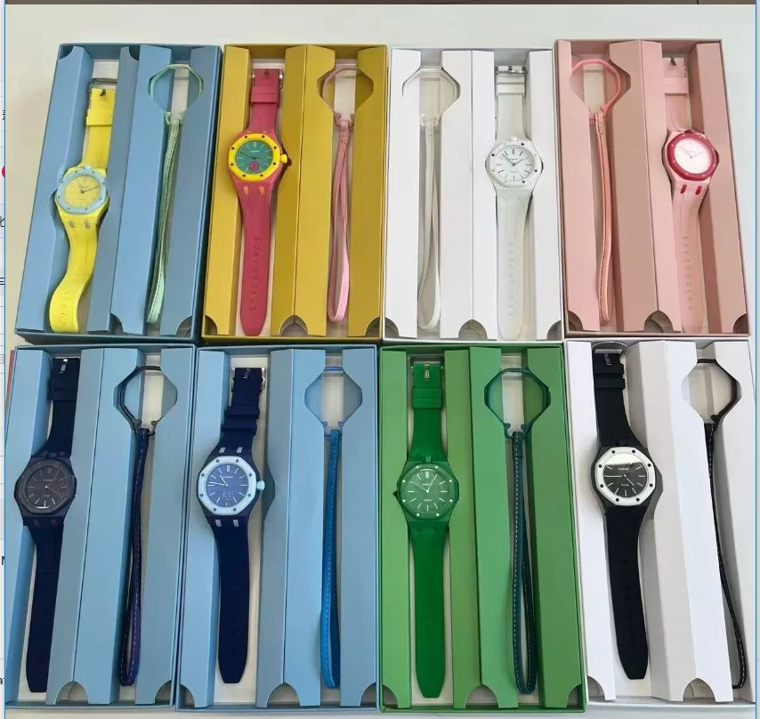 Reloj de Bolsillo 3 en 1 con Correa y Cordón, Estilo Octagonal, Movimiento de Cuarzo, Color Caramelo