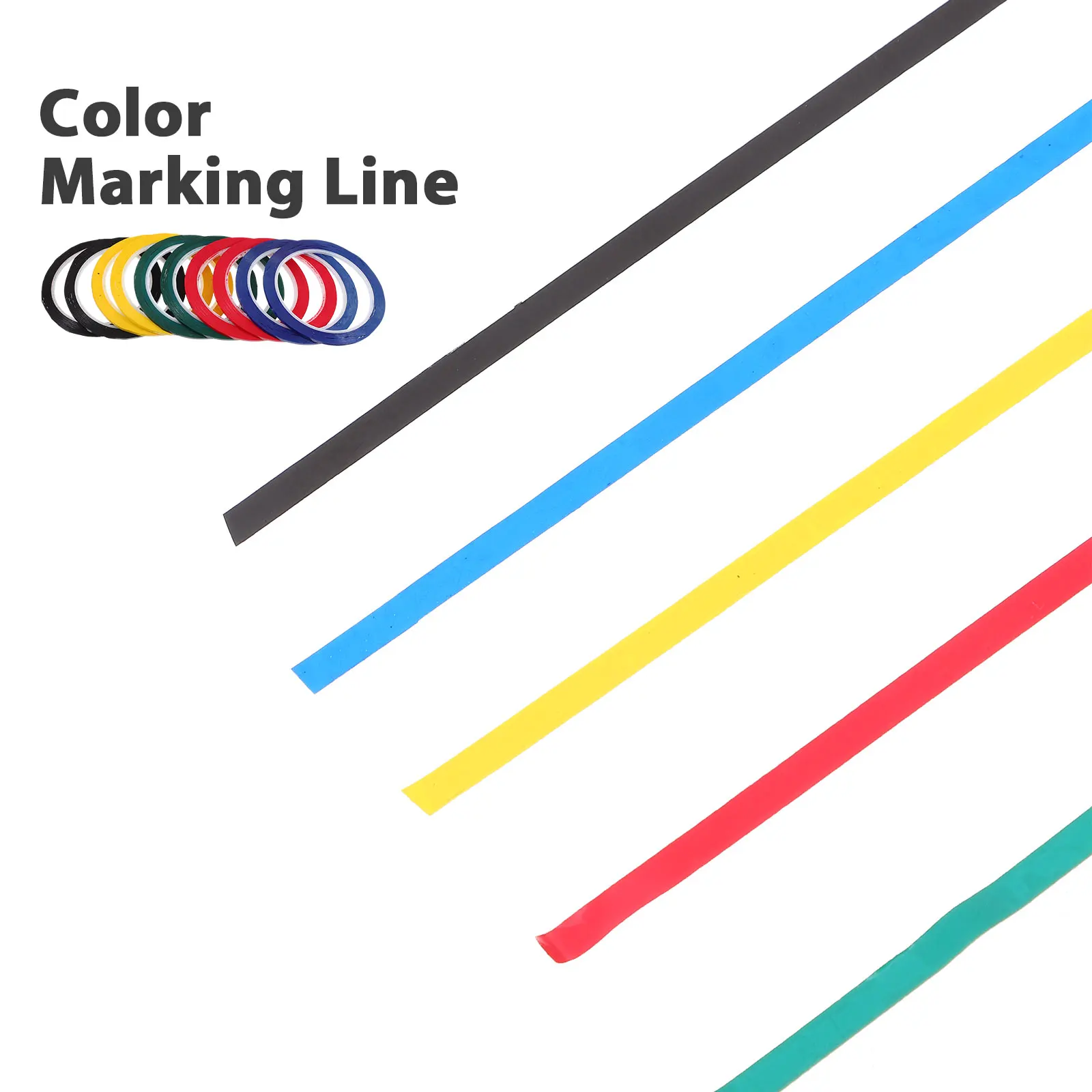 10pcs Desktop Positioning Tape Whiteboard Scribe Warning Cable Pinstripes Seamless Color Marking Line High Viscosity