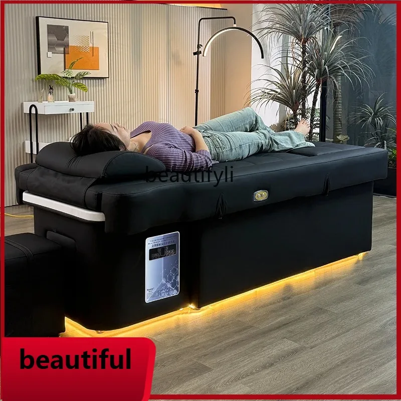 

X Special shampoo bed Back electric liftable massage integrated bed Water circulation fumigation foot bath head treatment bed