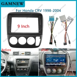 9 Inch Car Frame Fascia Adapter For Honda CRV C-RV 1998-2004 Android Radio Dash Fitting Panel Kit