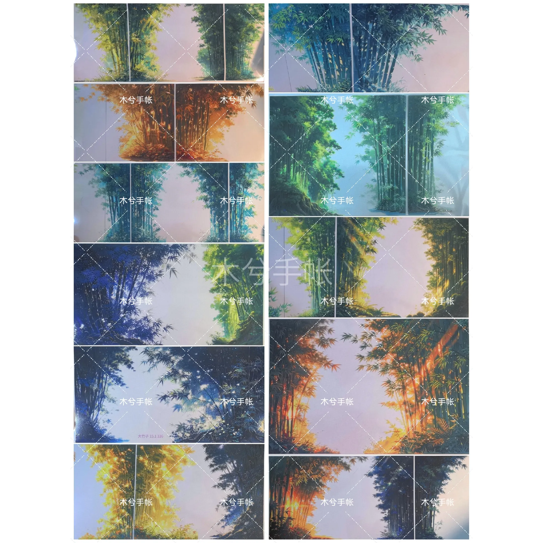 Zhai Mao Ju Limited Mixed Washi PET Tape Sample Landscape Scene Decorative Tape For Journal Scrapbooking DIY Craft