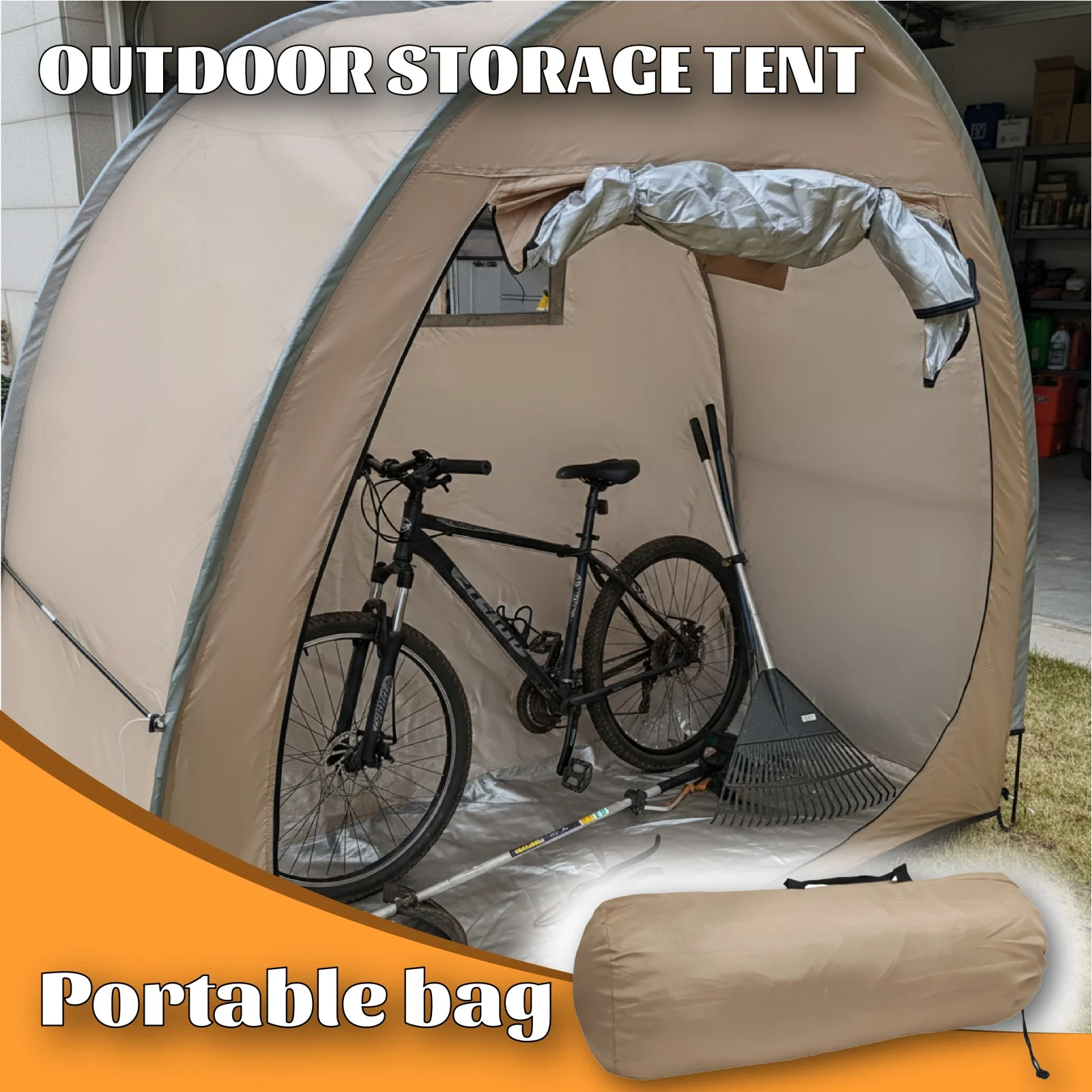 Portable Thickened Oxford Cloth Bike Shelter Private Travel Tent for Outdoor Hiking Cycling Camping And Travel image 5