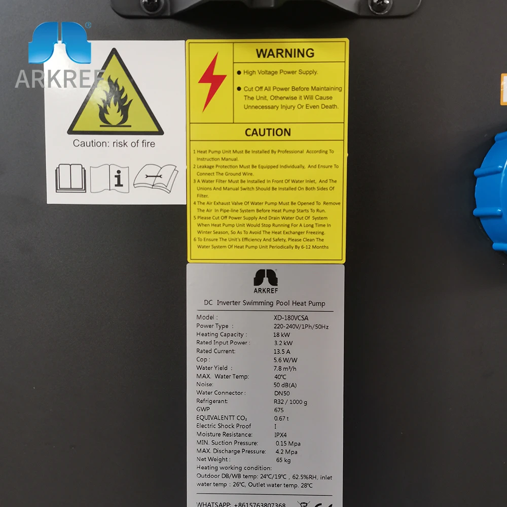 Energy-saving Comfort Swimming Pool Heat Pump Inverter WIFI Control Heat Pump