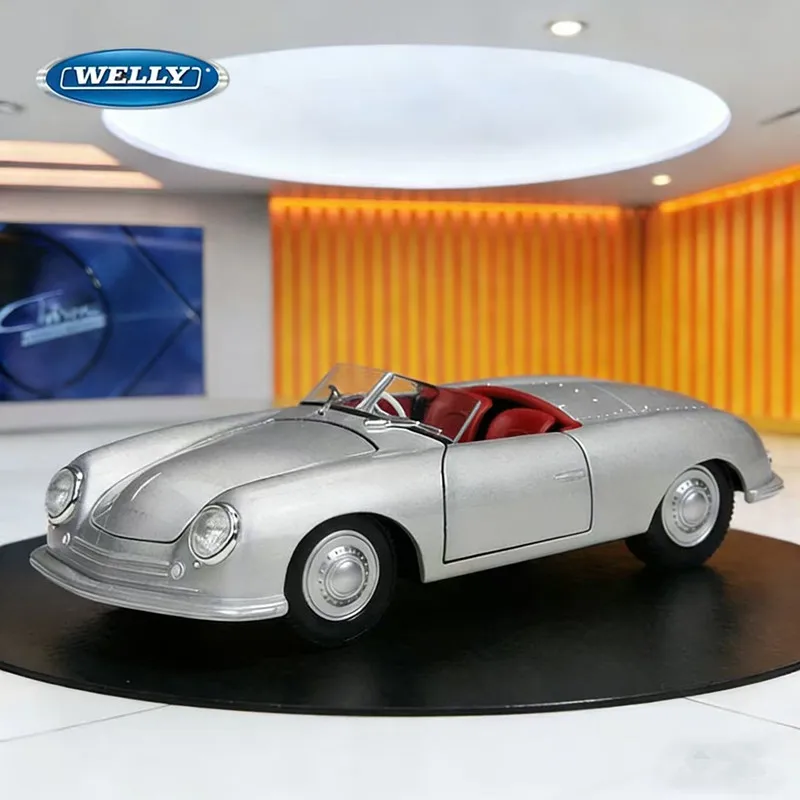 

WELLY 1:24 Porsche 356 No. 1 Roadster Alloy Old Car Model Diecasts Metal Classic Sports Car Vehicles Model Simulation Kids Gifts