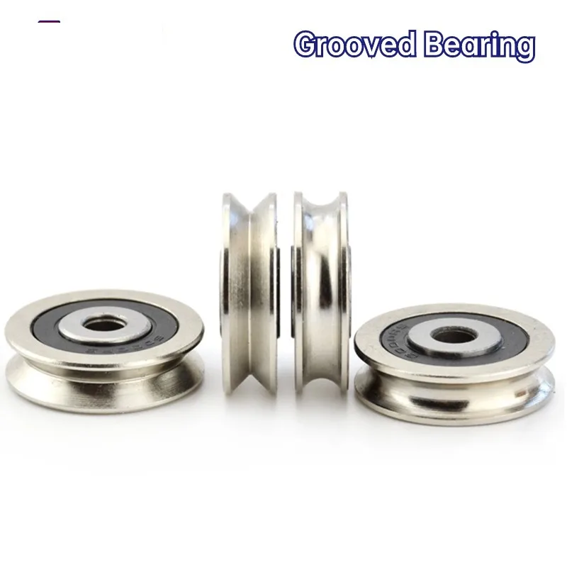 10PCS Straightening Mixed Wheel Over Line with Groove Bearing V6001 12X28X8MM Pulley V Groove type