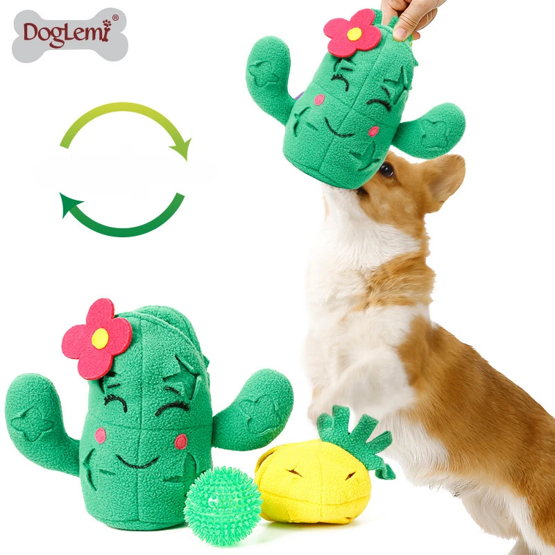 Pet Cactus Plush Smell Toy Relieving Stuffy Dog Toy Hiding Food Leakage Consumption Physical Pet Supplies