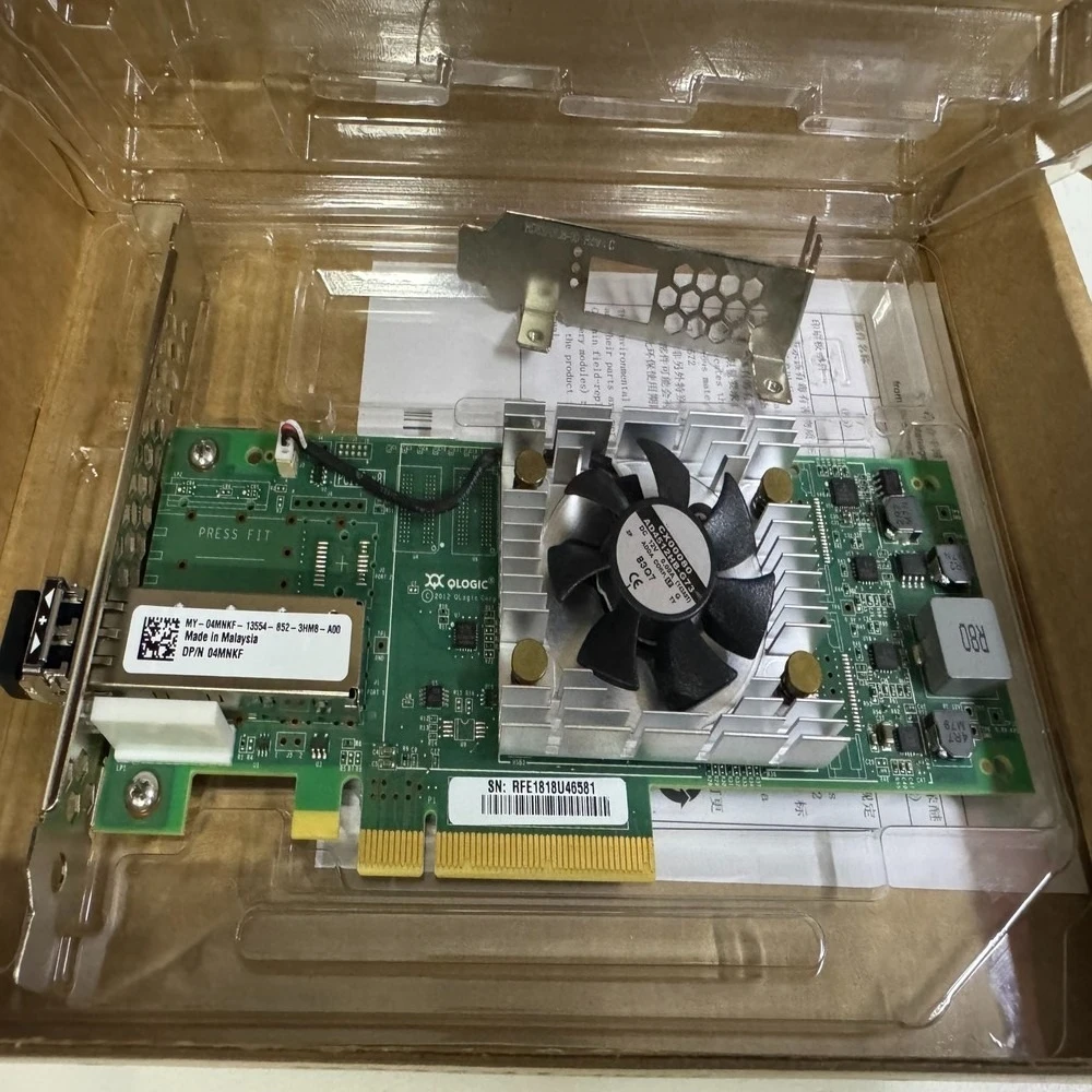 Dual Port 16Gb Fibre Channel HBA QLE2660-DEL 0H28RN PCIe x8 Low Profile Server Adapter, Reliable OEM Pull for