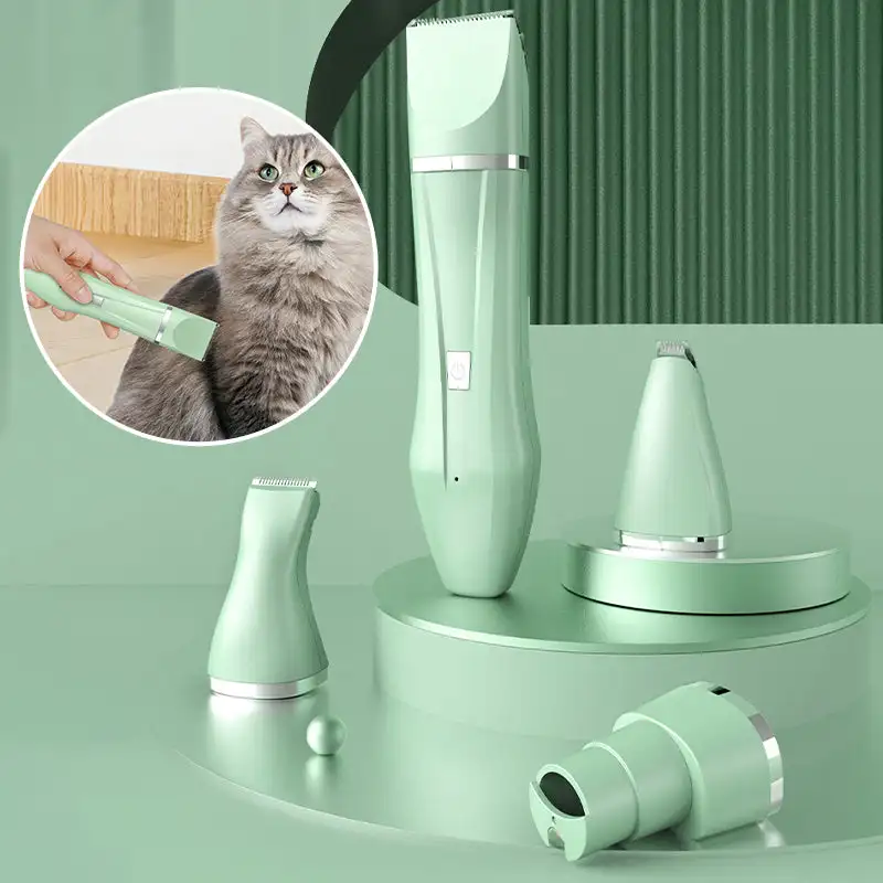 Pet Shaver Multifunctional Rechargeable Low Noise Pet Grooming Shaver Dog Cat Hair Removal Electric Push Scissor Pet Trimmer Set