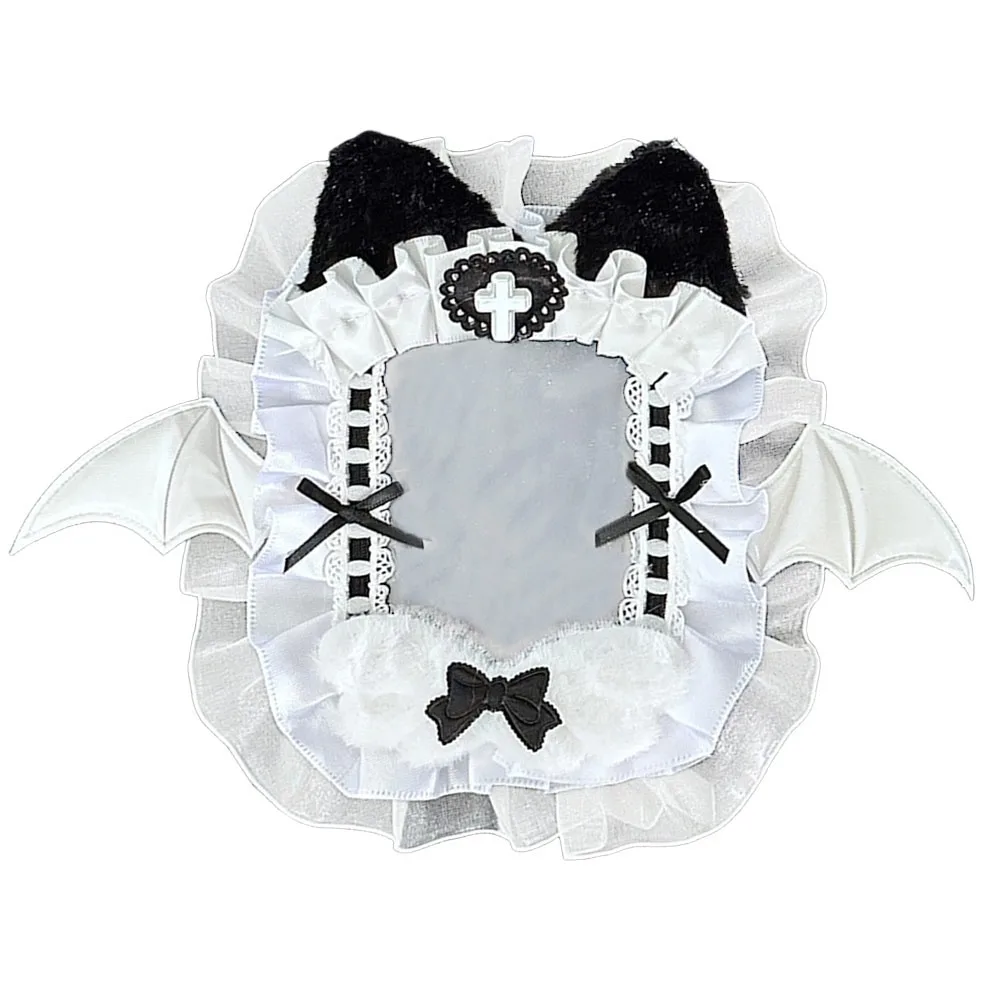 

Angel Wings Photocard Holder Lace ID Card Protection Cover 3 Inch Sweet Anime Plush Card Holder Protector Case Photocard Holder