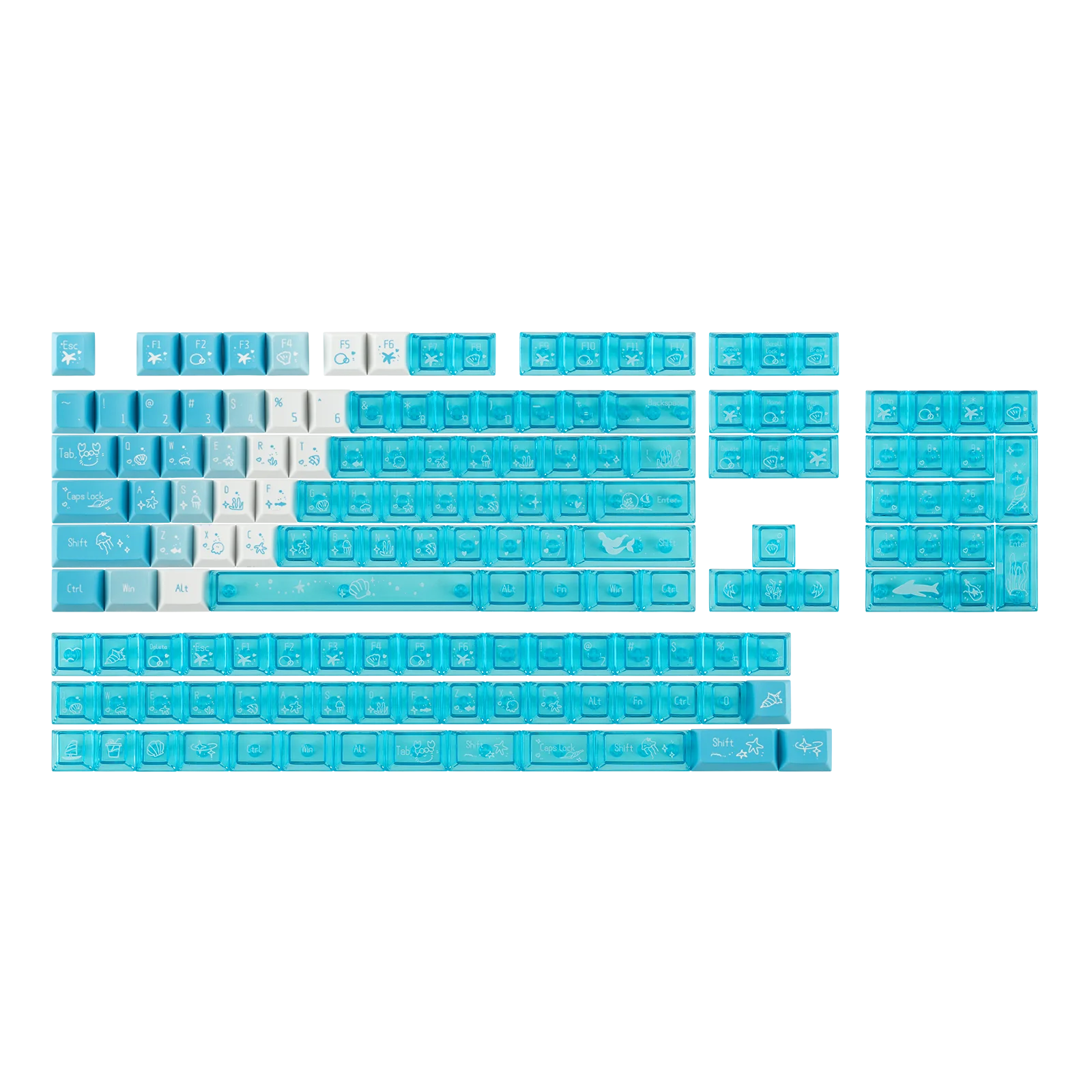 

EPOMAKER DuoChrome Shine Through Keycaps Set 150 Cherry Profile Dye-sub Keys for 65%/75%/TKL/96%/Full Size Mechanical Keyboard