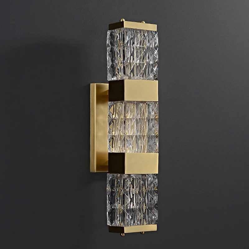 Porch Background Rectangle Crystal Wall Light Luxury Villa Living Room Tv Sofa Study Bedroom Bedside Lighting