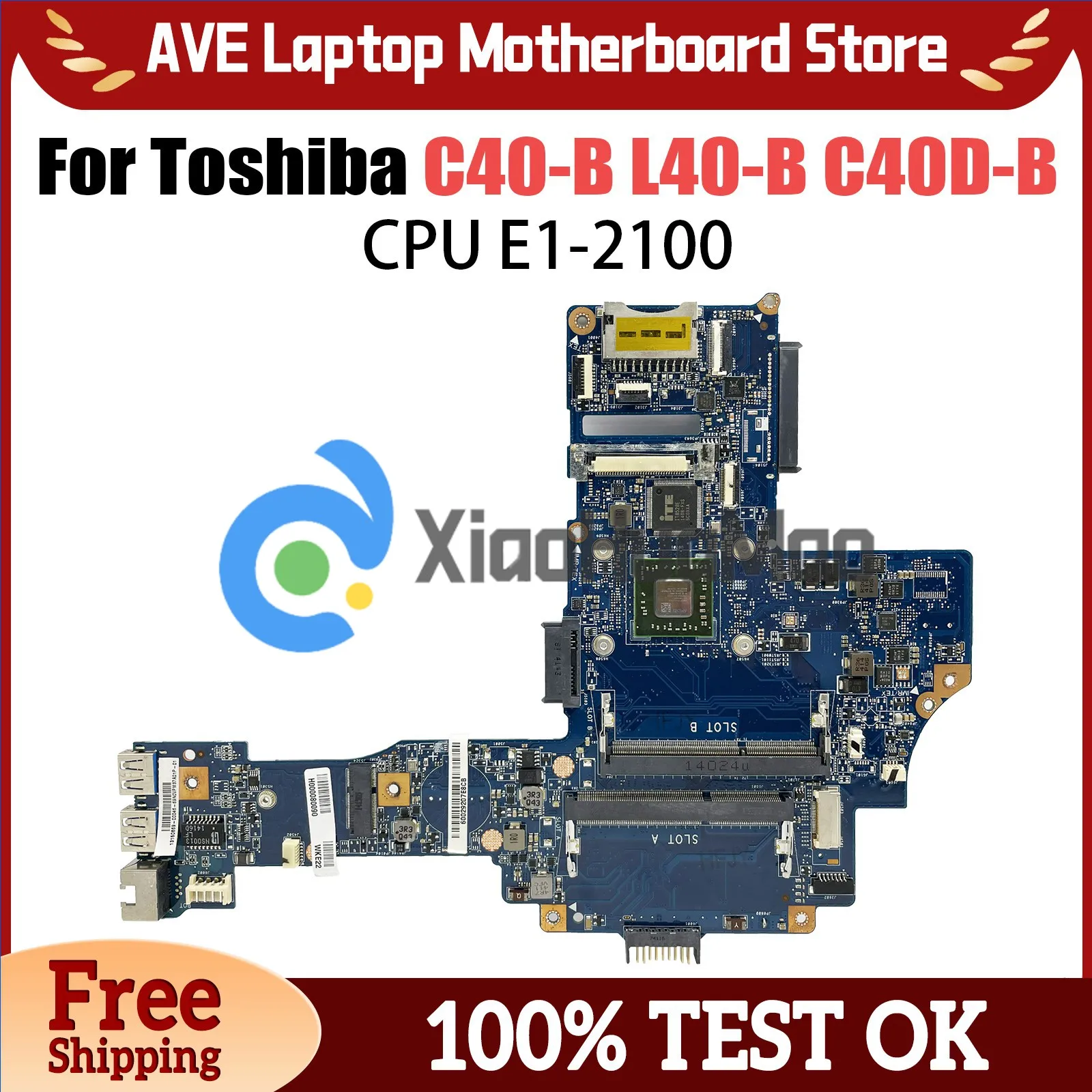 Mainboard For Toshiba Satellite C40-B H000078250 Laptop Motherboard EM6010 CPU DDR3 Full tested