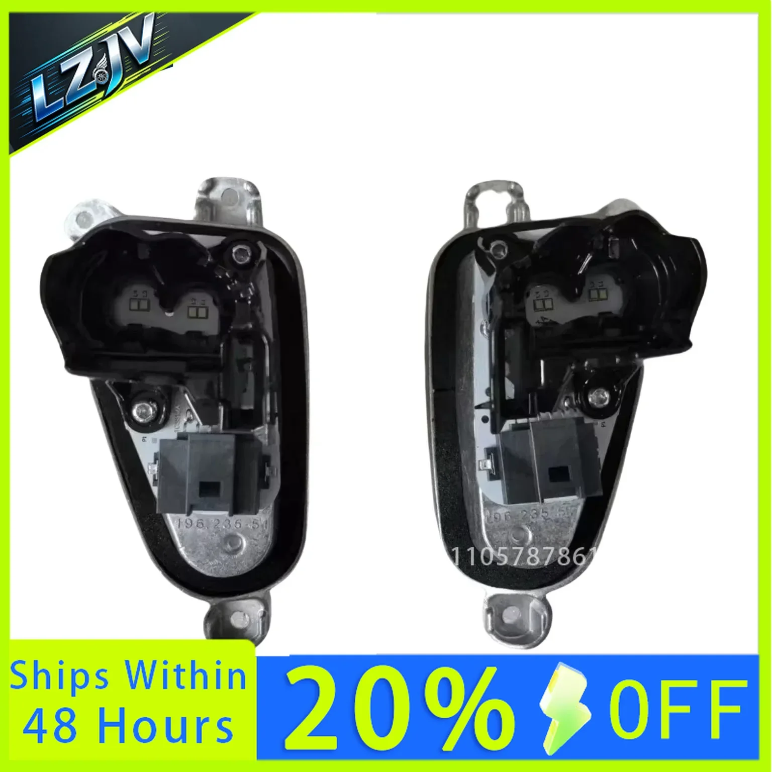 LZJV NEW Headlight Daytime Running Light LED Module Angel Eyes 19623551 19623552 For Renault Kadjar 2017 2018 2019