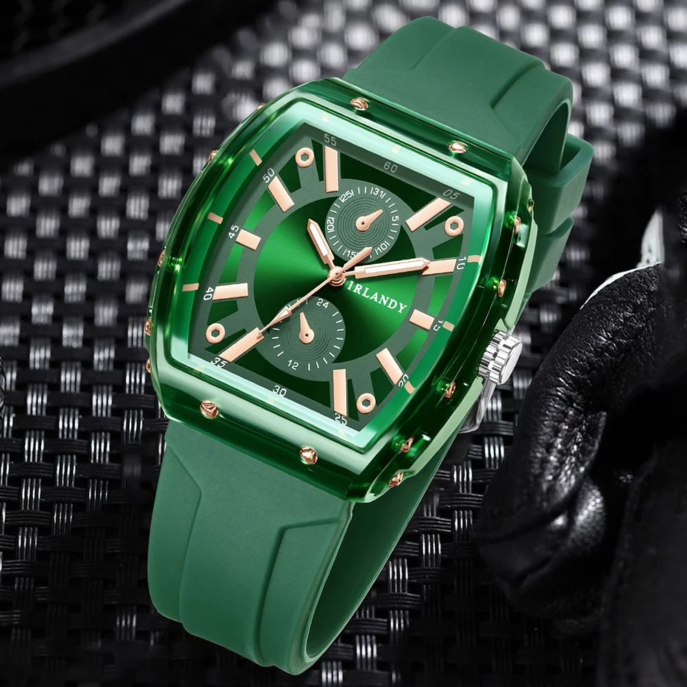 1Pcs Men's Wristwatch Green Fashionable Business Elegant Exquisite Retro Y2K Party Gathering Daily Wear Birthday Holiday Gift Travel Vacation Music Festival Perfect Gift Present