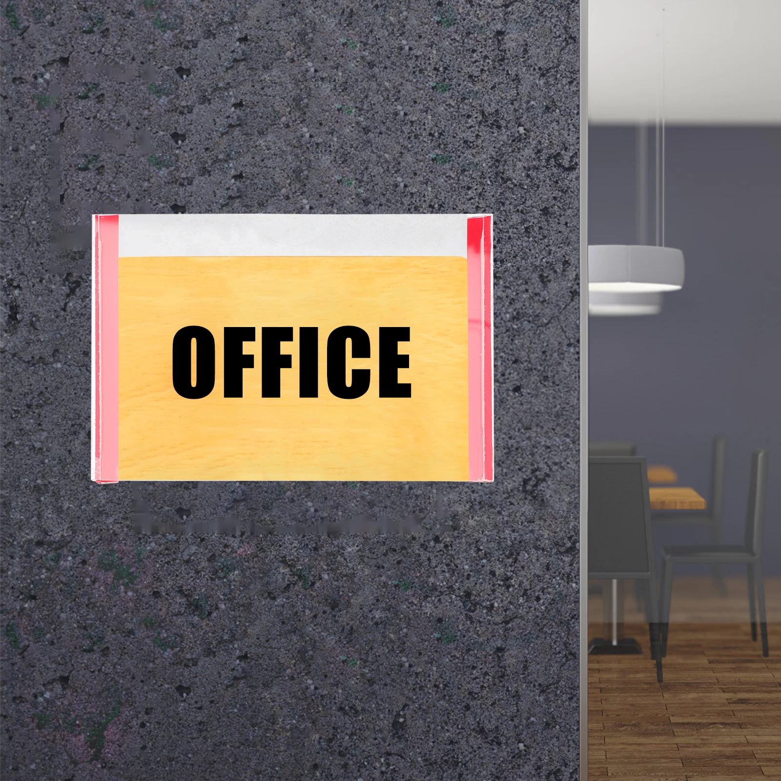 4 Buah Bingkai Dinding Perekat Transparan Akrilik Tempat Tanda Pintu untuk Penggunaan Lobi Lift Hotel Rumah Sakit Kelas Kantor