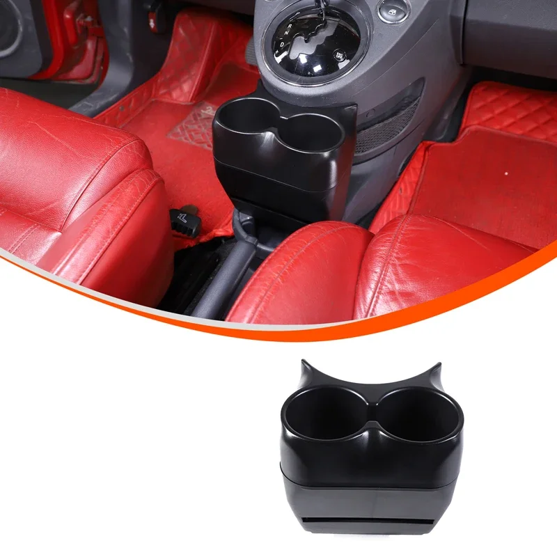 

For Fiat 500 2007-2015 ABS Black Car Central Control Water Cup Holder Water Cup Storage Compartment Interior Accessories