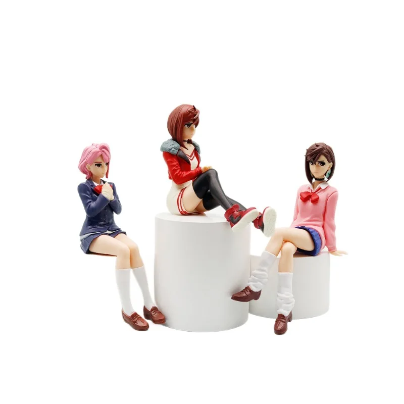 アニメダンダダン綾瀬桃白鳥愛梨座り姿勢 S.H.Figuarts 変形組み立て PVC アクションフィギュアモデル玩具ギフト