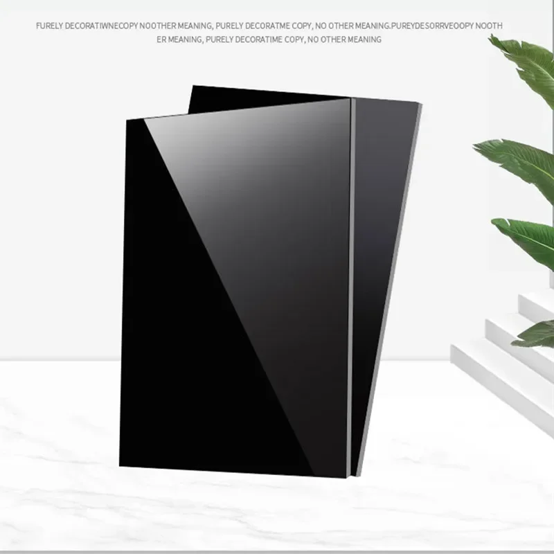 Acrylic Board Glossy Pure Black Plexiglass Plastic Sheet Organic Glass Polymethyl Methacrylate 200mm*200mm