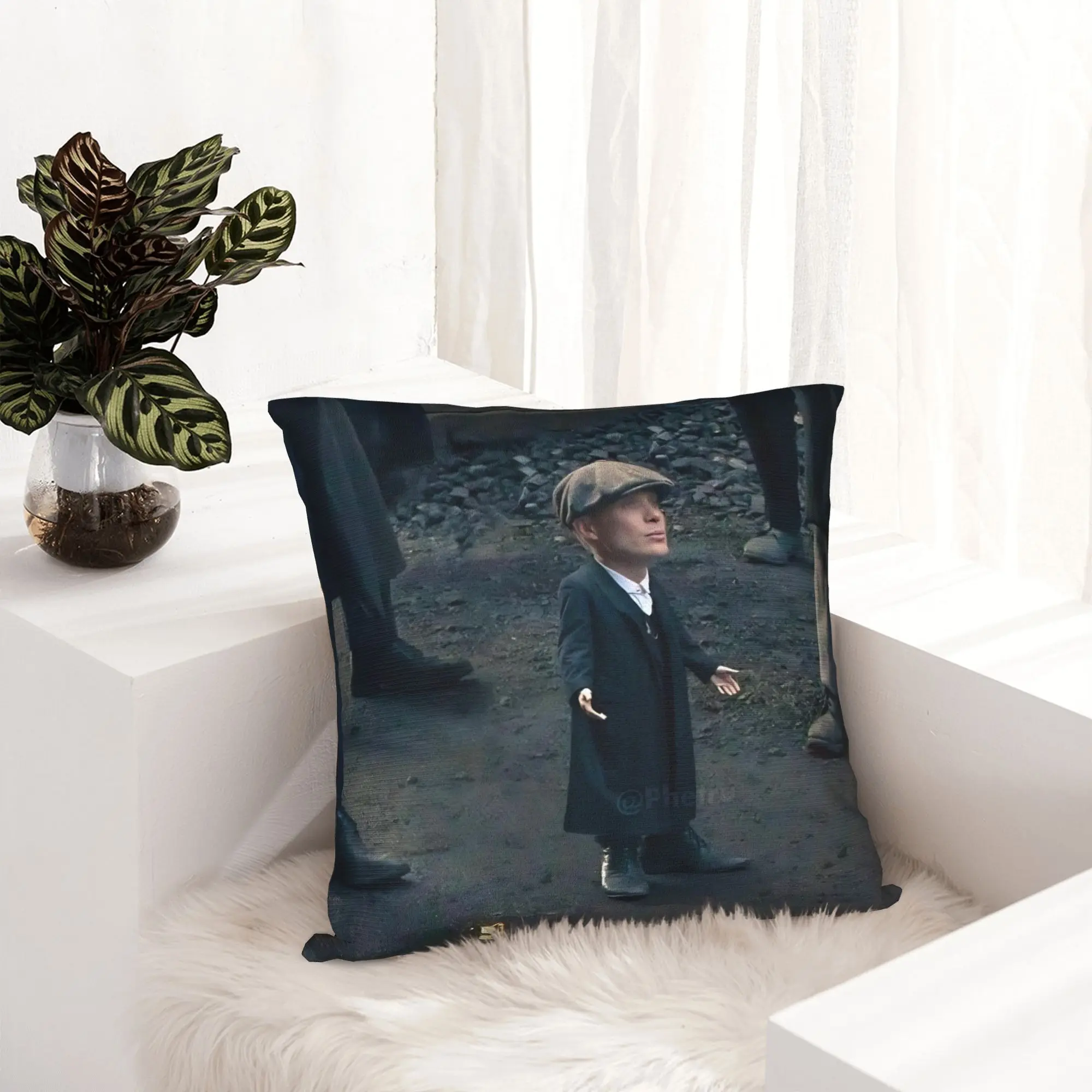 P-Peaky Blinders Tommy Shelby Pillowcase Printed Polyester Cushion Cover Decorations Throw Pillow Case Cover Chair Zipper 45X45