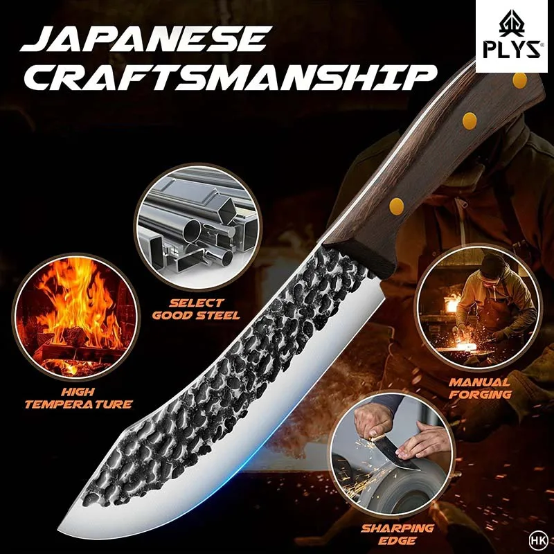 PLYS 1pc Forged Boning Knife, Sharp Skinning Knife, Sheep Killing and Cutting Knife, Specialized Knife for Butchers to Kill Hogs
