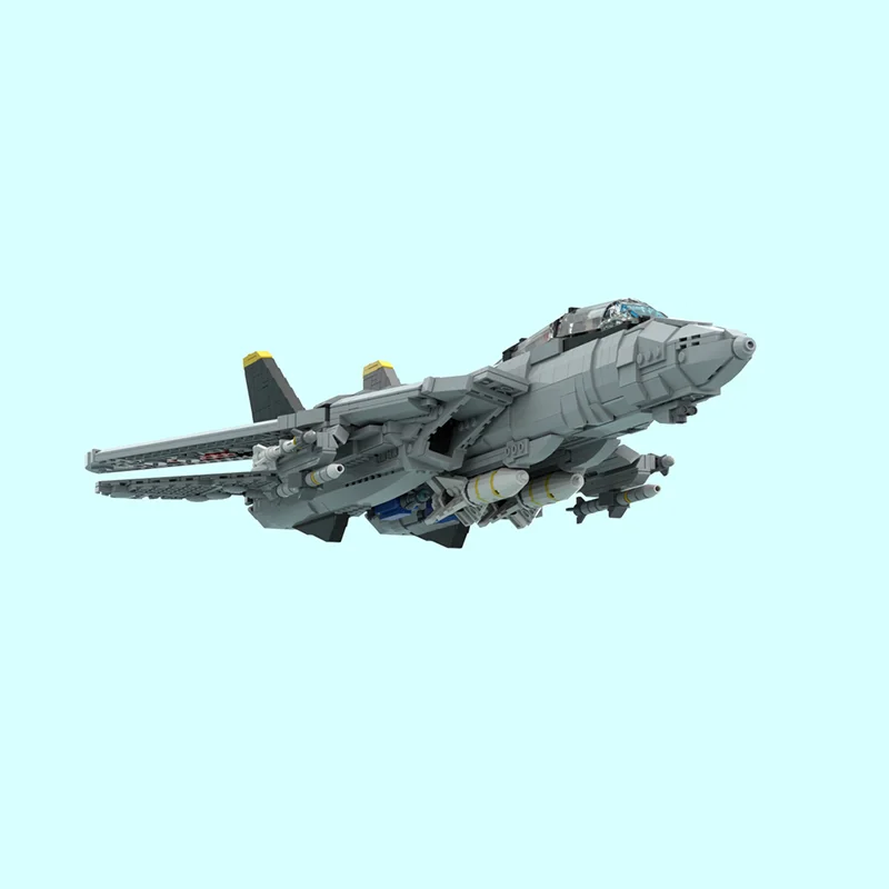 Fighter F 14D model MOC building blocks DIY assembly building blocks aircraft series educational creative toy gift 2124 pieces