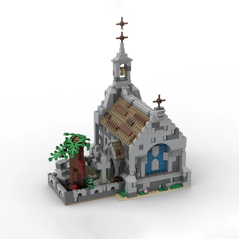 1006 قطعة MOC القرون الوسطى مصلى الخالق 3 1ed نموذج اللبنات العمارة لتقوم بها بنفسك ألعاب إبداعية فكرة هدية الكريسماس عيد ميلاد الاطفال #4