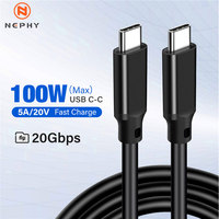 100W TB 3/4 PD Cable 40Gbps 8K@60Hz Type C USB 4 Quick Charger Data Cable Full Function Fast Charging For Laptop Macbook 1m 5m