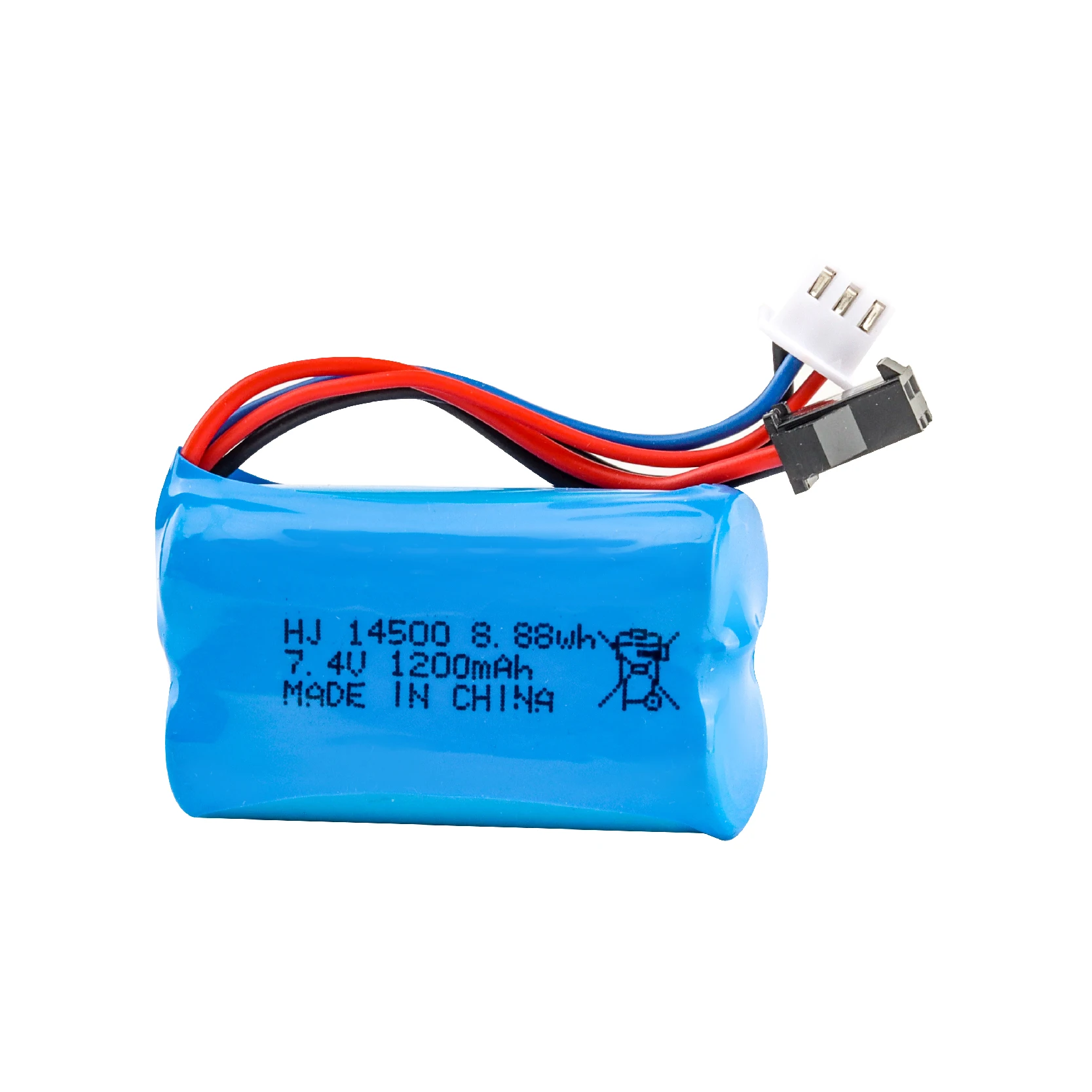 7.4v 1200mAh Rechargeable Li-ion Battery SM plug For WPL D12 RC Car Electric Toys water bullet gun toys 14500 Battery toys parts