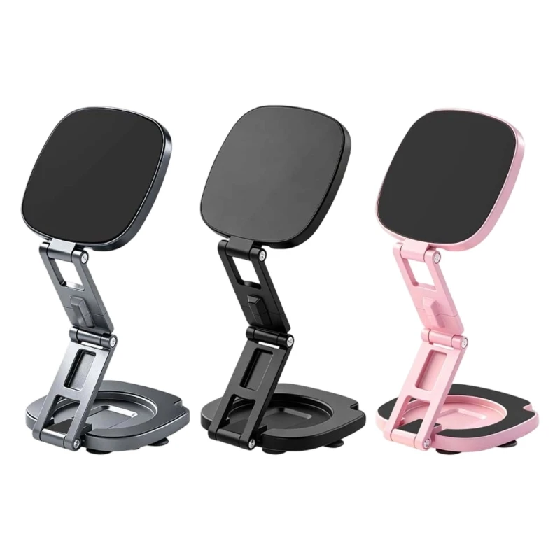 Adjustable Device Holder with Suction Base, Three-Joint Structure and Space-Saving Form for Video Calls Y4QF