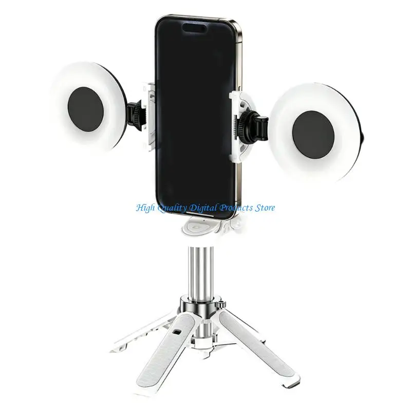 U2JE 360 Degree Rotatable Tripod With LED Light Wireless Remote & Phone Holder For Most Smartphone