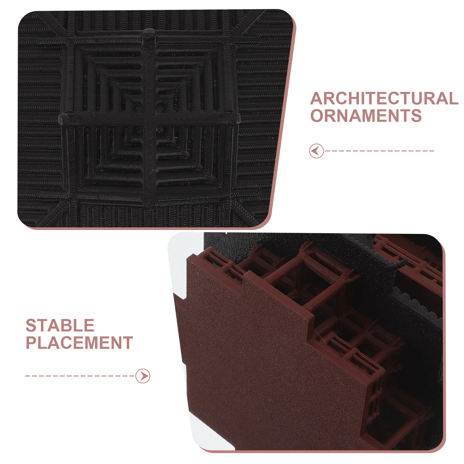 

Elegant Miniature Pavilion Statue Traditional Chinese Architecture Decor for Bonsai Garden Zen Accessories Micro Landscape