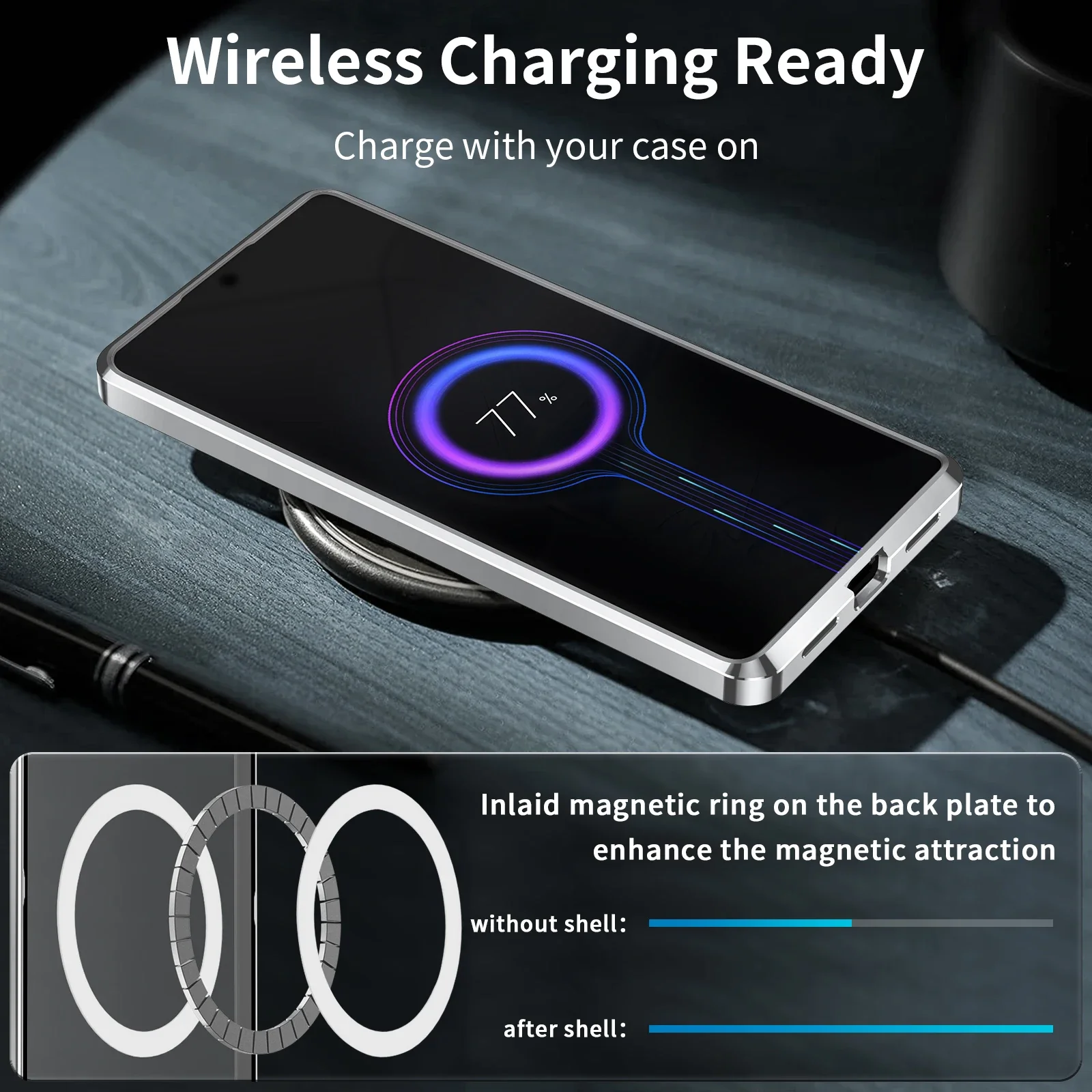 For xiaomi mi 14Pro aromatherapy magnetic magnet metal phone case and Mi 14 Magic Shield Aromatherapy magnetic protective case