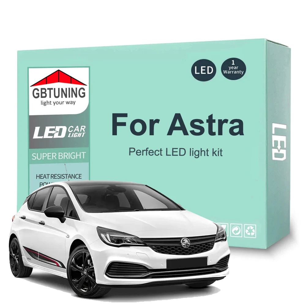 LED Interior Light Bulb Kit For Vauxhall Opel Astra G H J K GTC 1998-2015 016 2017 2018 2019 Car Map Trunk Lamp Canbus No Error