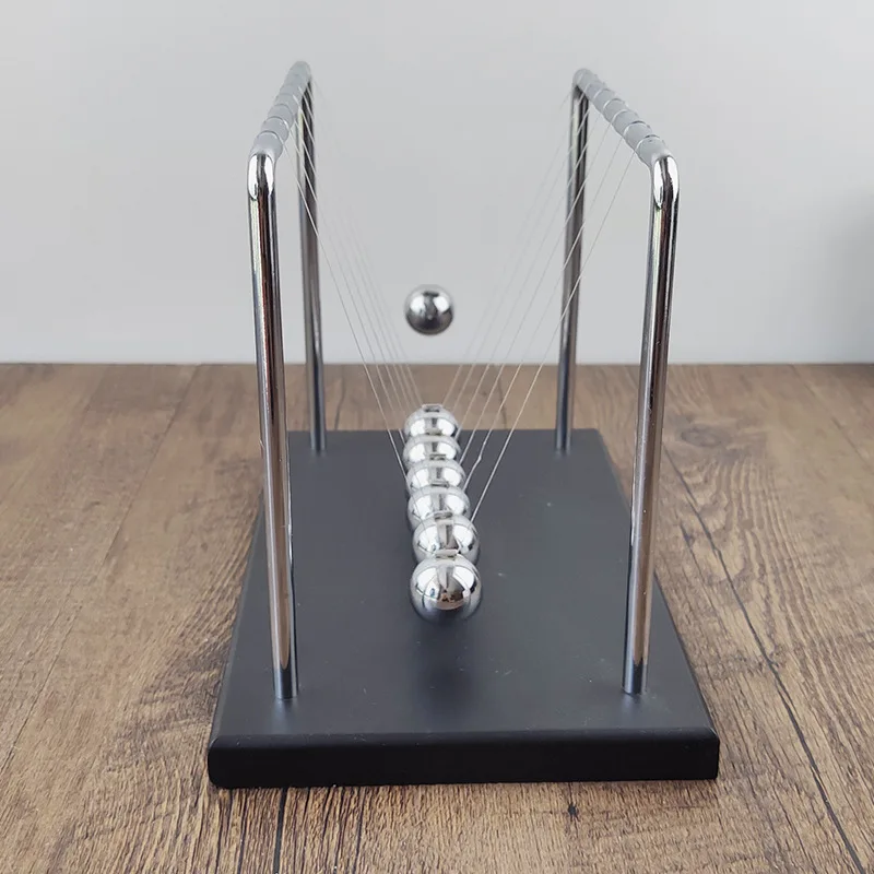 7 Balls Mechanic Curve Newton Pendulum Ball Metal Newton's Cradle Kids Enlightenment Gifts Stress Relief Desk Ornaments Decor