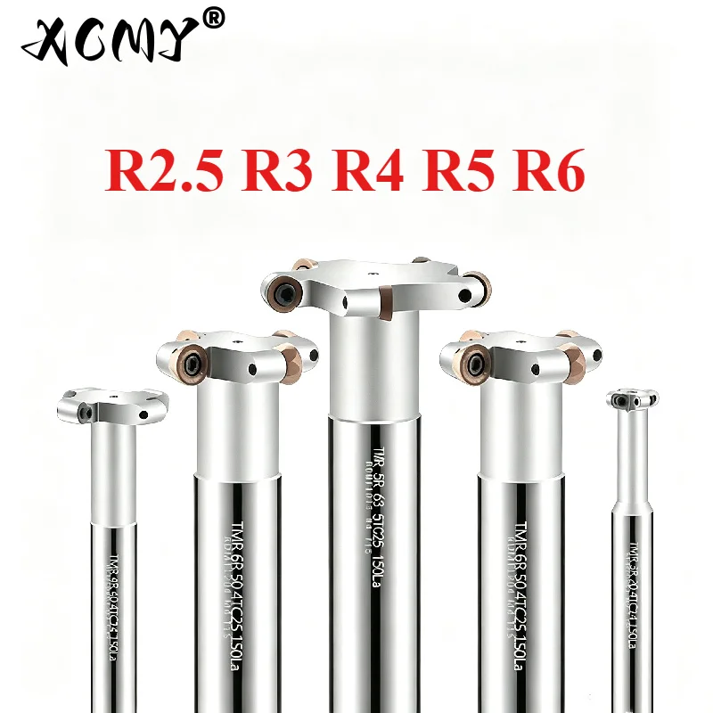 TMR T-slotmilling cutter R2.5 R3 R4 R5 R6  Arc-shaped R-angle milling cutter CNC For insert of the RCMT0602 RPMT10T3 RCMT series