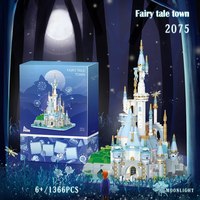 TOYLINX 1366PCS Princess Castle Building Blocks Set DIY Model Construction Set Bricks Assembly Toy for Kids and Adult with Box