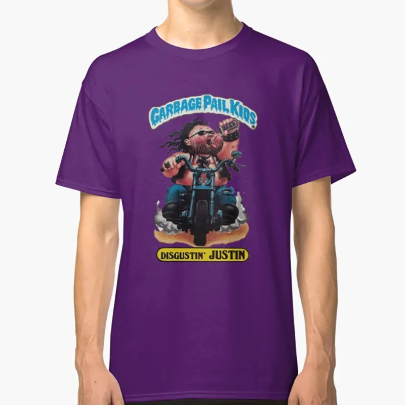 Disgustin Justin Garbage Pail Kids Retro 80s Garbage Disgustin Justin T Shirt  COTTON  style 2024 Summer vintage  Short Sleeve