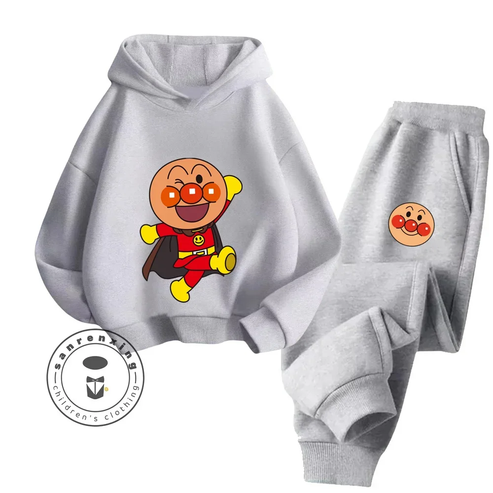 Popular Simple Anpanman Cartoon New Releases for Boys Girls Casual Wear Fun Graphics Everyday Style Fall Winter Hoodie Tracksuit